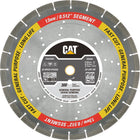 CAT 12" Segmented Rim Diamond Saw Blade-High-Speed Cutting Segments: Designed for rapid removal of material with minimal drag