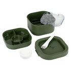 General Supply Goods + Co Plastic Salad Box with Removable Tray - 1800 ml - Green-Comes with a fork for easy, on-the-go meals