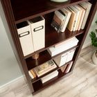 Sauder Arch 5-Shelf Bookcase - Select Cherry-Sauder trusted service: For questions about product or assembly, we are here to help