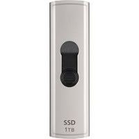 Transcend ESD320A Portable SSD - 1 TB - Silver-Transcend's ESD320A portable SSD features a super-fast 10Gbps transfer rate and cutting-edge SLC Cache technology, delivering blazing R/W speeds of up to 1050/950 MB/s.