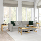 Hudson&Canal Alexis 45"W Rectangular Coffee Table - Brass-Clean with a soft, dry cloth and no harsh chemicals or abrasive cleaning materials