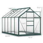 Outsunny Greenhouse for Outdoors - Rain Gutter - 6' x 10' - Roof Vent- An aluminium frame that's tough on water
 