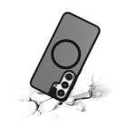 TUFF8 Samsung Galaxy S25 GlideGuard Qi2-certified Case - Smoke Black-Screen & Camera Protection: Designed with a raised lip for the lens and bezel of the screen to protect your camera, flash, and screen against scratches when placed face down