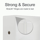 Cardinal XtraLife ClearVue Locking D-Ring Binder, White, 6”-White