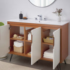 Modway Energize 48" Bathroom Vanity - Cherry/White-Dual Soft-Close Doors