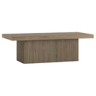 Hudson&Canal Torren 48"W Rectangular Coffee Table - Antiqued Grey Oak-A modern contemporary design for your living room, den, and more