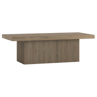 Hudson&Canal Torren 48"W Rectangular Coffee Table - Antiqued Grey Oak-A modern contemporary design for your living room, den, and more
