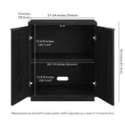 Hudson&Canal Mansfield 28"W Accent Cabinet - Black Grain-8
