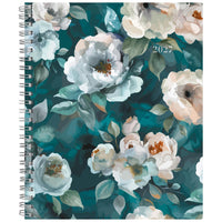 Cambridge 2027 Large Weekly/ Monthly Planner - 11-¼" H x 9" W - Teal Garden - Bilingual-12 months: January - December 2027