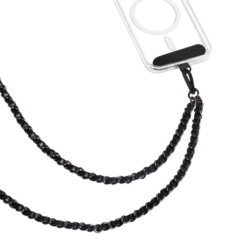 Evry Universal Metallic Chain & Vegan Leather Crossbody Phone