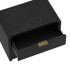 Manhattan Comfort Grace 28" Modern 2-Drawer Nightstand - Black and Gold-Available in Natural Oak and Black, Natural Oak and Gold, Black and Black, and Black and Gold