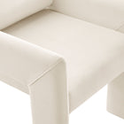 Modway Daven Stain-Resistant Performance Velvet Dining Armchair - Alabaster-8