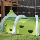 Qaba Tunnel for Kids to Crawl Through - Crocodile Design - Green-Constructed from HDPE and Polypropylene for long-lasting use 