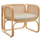 Modway Ellis Natural Rattan Accent Armchair - Natural-Natural Rattan