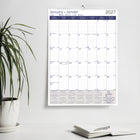 Blueline 2027 DuraGlobe Monthly Wall Calendar - 12" x 17" - Bilingual-Full-year reference calendar on each sheet