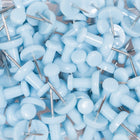 JAM Paper Colourful Push Pins - Baby Blue - 100 Pack-Keep your school work, office work, art and visual projects organized with coloured push pins!