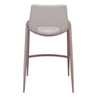 Zuo Desi Counter Stool - Beige/Walnut - Set of 2-3 year limited warranty