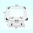 Uncaged Ergonomics RISE Swivel Adjustable Laptop & Phone Stand Riser Bundle - Silver-Both stands have non-skid rubber on the bottom of the base as well as the top surface to prevent slippage, scratches and provide a stable hold. 