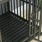 PawHut 41" Heavy Duty Steel Kennel Pet Cage - Black-Crate features 2 removable bottom trays 