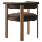 Modway Imogen Performance Velvet Barrel Dining Chairs - Chocolate Brown/Deep Brown - 2 Pack-9