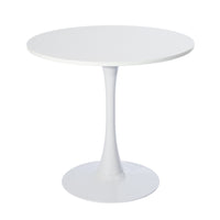 Homy Casa 31.5"W Round  Office Desk - White-Space-efficient 31.5" round design fits in small office spaces