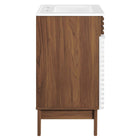 Modway Render 24" Bathroom Vanity - White/Walnut/White-Walnut Grain Vanity