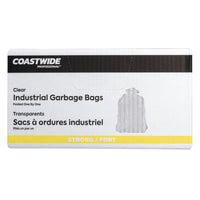 Coastwide Professional Garbage Bags - Strong - 30" W x 38" L - Clear - 200 Pack-Individually folded for easy dispensing