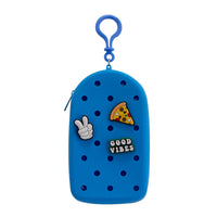 Gry Mattr Kids Eyeglass Case Silicone Sun Case Charms - Blue-Blue zipper fastener