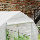 Outsunny Portable Walk-In Tunnel Greenhouse - 11.5' x 6.6' x 6.6'- Tough PE cover let the sunlight pour through, helping your plants, flowers and herbs grow naturally and beautifully
 