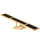 PawHut Wooden Dog Seesaw Pet Agility Equipment - Yellow-Made from solid fir wood, stable and maintenance free 