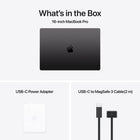 Apple 16" MacBook Pro - M4 Pro - 512 GB SSD - 48 GB Unified Memory - Silver - French-Connect it all:  The 16-inch MacBook Pro features three Thunderbolt 5 ports, a MagSafe 3 charging port, SDXC card slot, HDMI port and headphone jack. And it supports up to two external displays with M4 Pro