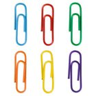 JAM Paper Colourful Standard Paper Clips - Regular 1" - Rainbow Assortment - 100/Pack - 6 Packs-Quantity: 100 Clips of each Colour, 600 Clips in Total