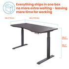 Motionwise M3 PRO Series Ergonomic Curve 30" x 60" Electric Sit-Stand Desk with Dual Motors - American Walnut-10
