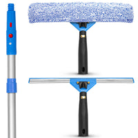 Gritt Commercial Pro Window Washing Cleaning Kit - 14" Squeegee - 14" Washer - 6' Telescopic Pole - 3 Pack-3 tools for professional window cleaning