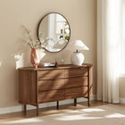 Modway Cadence 6-Drawer Curved Dresser - Walnut-6 Storage Drawers