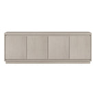 Hudson&Canal Presque TV Stand for TV's up to 75" - Alder White-A modern contemporary design accommodates TVs up to 75" for your entertaining space