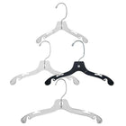 Eddie's Children's 10" Plastic Top Hangers - Clear - 100 Pack-10" wide x 7" tall x 5/16" thick