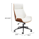 Zuo Flex High Back Office Chair - White-8