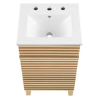 Modway Render 18" Bathroom Vanity Cabinet - Oak/White-9