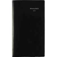 AT-A-GLANCE 2026 Monthly Pocket Planner - 6-1/16" H x 3-5/8" W - Black - Bilingual-14 months: December 2025 - January 2027