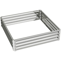 Outsunny Galvanized Steel Planter Raised Garden Bed - 47" L x 47" W x 12" H - Silver-The great and easiest way to grow your own garden at home 