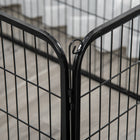 PawHut Metal Pet Playpen 4-Panel Indoor & Outdoor - 27.5" H-4-panel can be set up in a rectangle