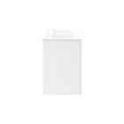 Modway Bryn 48" Wall-Mount Double Sink Bathroom Vanity - White-Ceramic Double Sink With Integrated Countertop