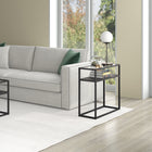 Hudson&Canal Ada 24"W Rectangular Side Table - Blackened Bronze-Features easy assembly