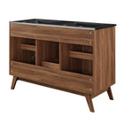 Modway Soma 48" Double Sink Bathroom Vanity - Walnut/Black-8