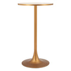 Zuo Bite Bar Table - Beige/Gold-Faux Terrazzo MDF round shape tabletop