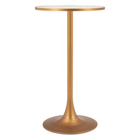 Zuo Bite Bar Table - Beige/Gold-Faux Terrazzo MDF round shape tabletop