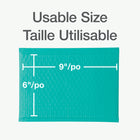 Quality Park Poly Bubble Mailers With Redi-Strip Peel Off Closure - 9" L x 6" W - Teal - 8 Pack-Air filled bubbles inside these shipping envelopes soften the impact of handling while your package is in transit, so you can safely mail delicate items