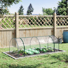 Outsunny 8' x 3' x 2.6' Mini Greenhouse for Plants with Zippered Doors- Ideal for extended plants' growing season and protect from extreme weather
 