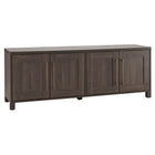 Hudson&Canal Chabot TV Stand for TV's up to 75" - Alder Brown-Features four doors with enclosed cabinets and 4 shelves for ample storage